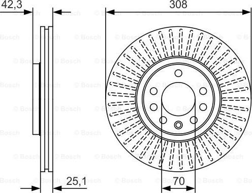 BOSCH 0 986 479 W59 - Тормозной диск www.autospares.lv