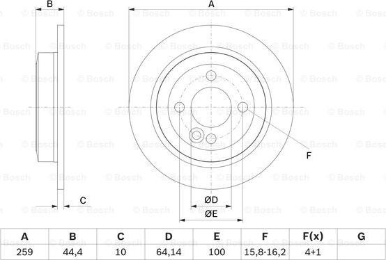 BOSCH 0 986 479 W58 - Bremžu diski www.autospares.lv