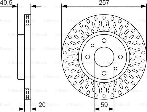 BOSCH 0 986 479 W68 - Bremžu diski autospares.lv