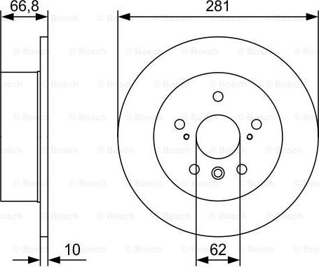 BOSCH 0 986 479 W38 - Bremžu diski autospares.lv