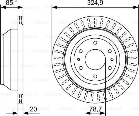 BOSCH 0 986 479 W24 - Bremžu diski www.autospares.lv