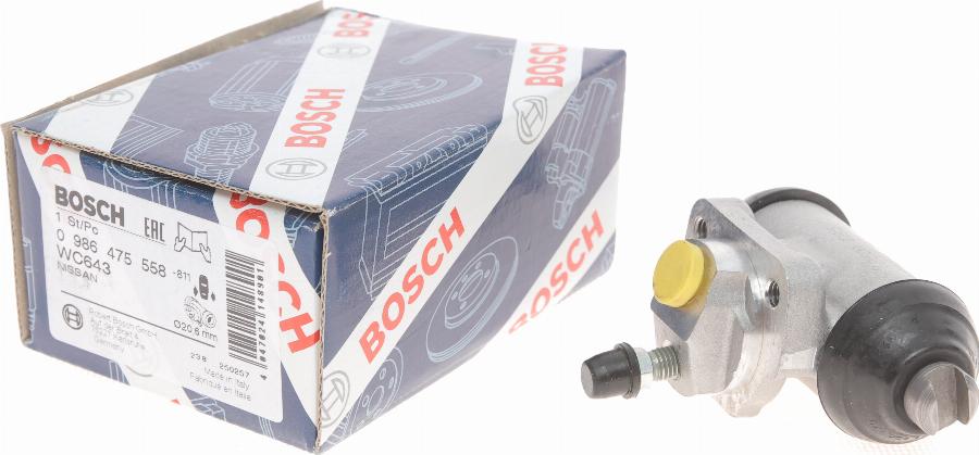 BOSCH 0 986 475 558 - Riteņa bremžu cilindrs www.autospares.lv