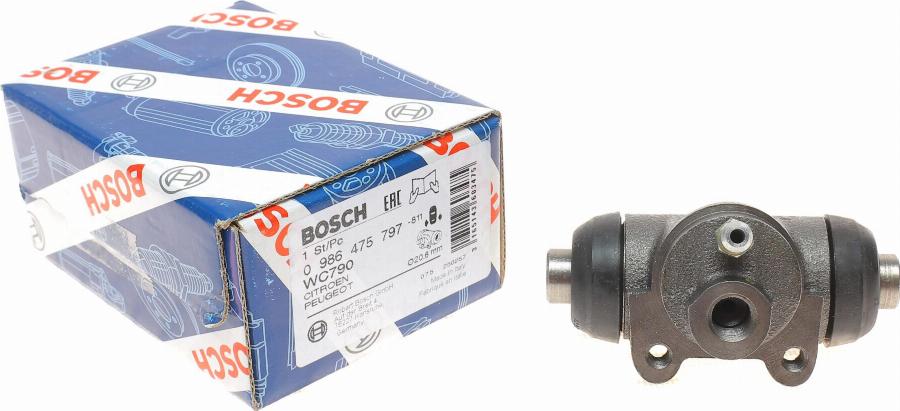 BOSCH 0 986 475 797 - Riteņa bremžu cilindrs autospares.lv