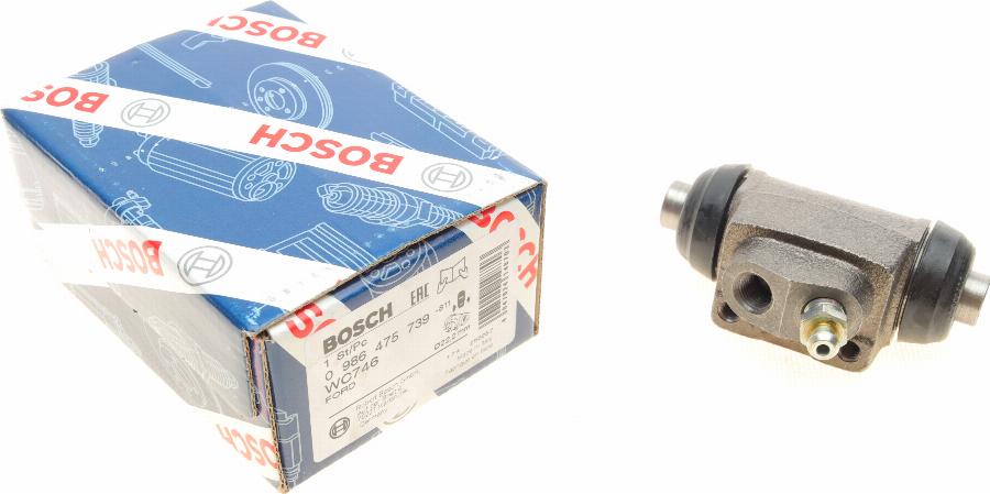 BOSCH 0 986 475 739 - Riteņa bremžu cilindrs autospares.lv