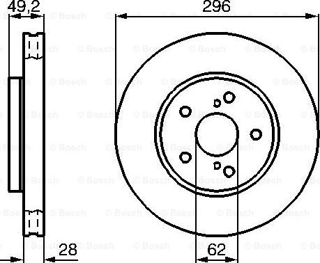 BOSCH 0 986 478 968 - Bremžu diski autospares.lv