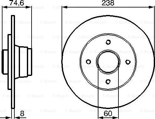 BOSCH 0 986 478 442 - Bremžu diski autospares.lv