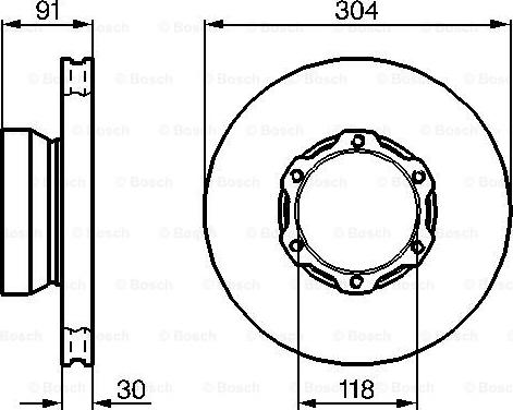 BOSCH 0 986 478 456 - Bremžu diski www.autospares.lv