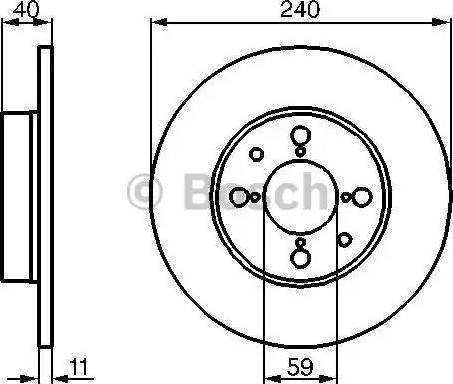 BOSCH 0 986 478 462 - Bremžu diski www.autospares.lv