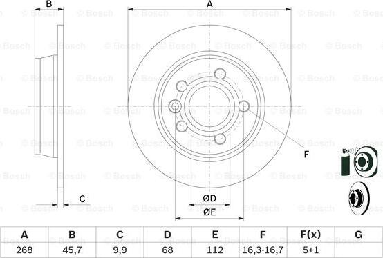 BOSCH 0 986 478 421 - Bremžu diski autospares.lv