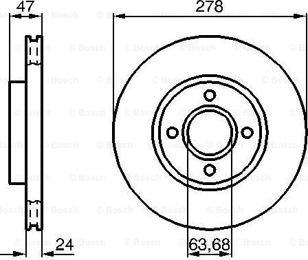 BOSCH 0 986 478 427 - Bremžu diski www.autospares.lv