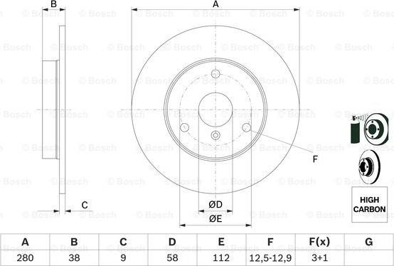 BOSCH 0 986 478 479 - Bremžu diski www.autospares.lv