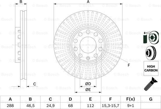 BOSCH 0 986 478 546 - Bremžu diski www.autospares.lv