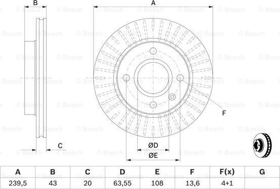 BOSCH 0 986 478 502 - Bremžu diski www.autospares.lv