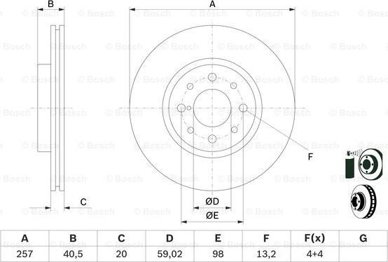 BOSCH 0 986 478 515 - Bremžu diski www.autospares.lv