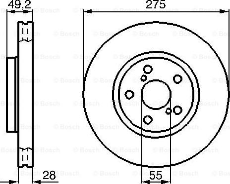 BOSCH 0 986 478 583 - Bremžu diski www.autospares.lv