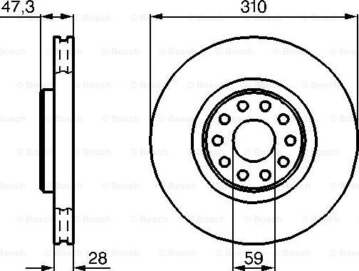 BOSCH 0 986 478 669 - Bremžu diski autospares.lv