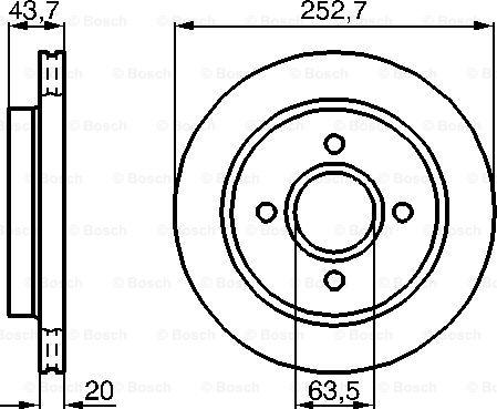 BOSCH 0 986 478 605 - Bremžu diski www.autospares.lv