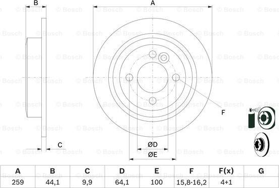 BOSCH 0 986 478 601 - Bremžu diski www.autospares.lv