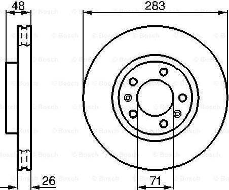 BOSCH 0 986 478 125 - Bremžu diski autospares.lv