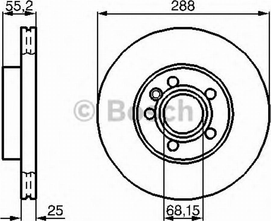 BOSCH 0 986 478 845 - Тормозной диск www.autospares.lv