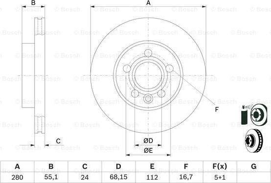 BOSCH 0 986 478 846 - Bremžu diski www.autospares.lv