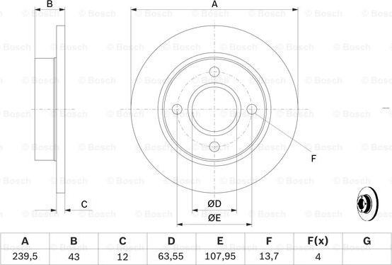 BOSCH 0 986 478 856 - Bremžu diski autospares.lv