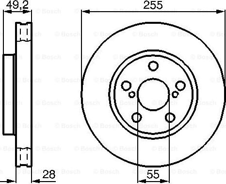 BOSCH 0 986 478 858 - Bremžu diski autospares.lv