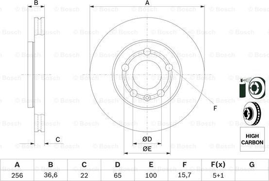 BOSCH 0 986 478 853 - Bremžu diski www.autospares.lv