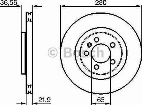 BOSCH 986478852 - Тормозной диск www.autospares.lv