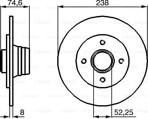 BOSCH 0 986 478 866 - Bremžu diski autospares.lv