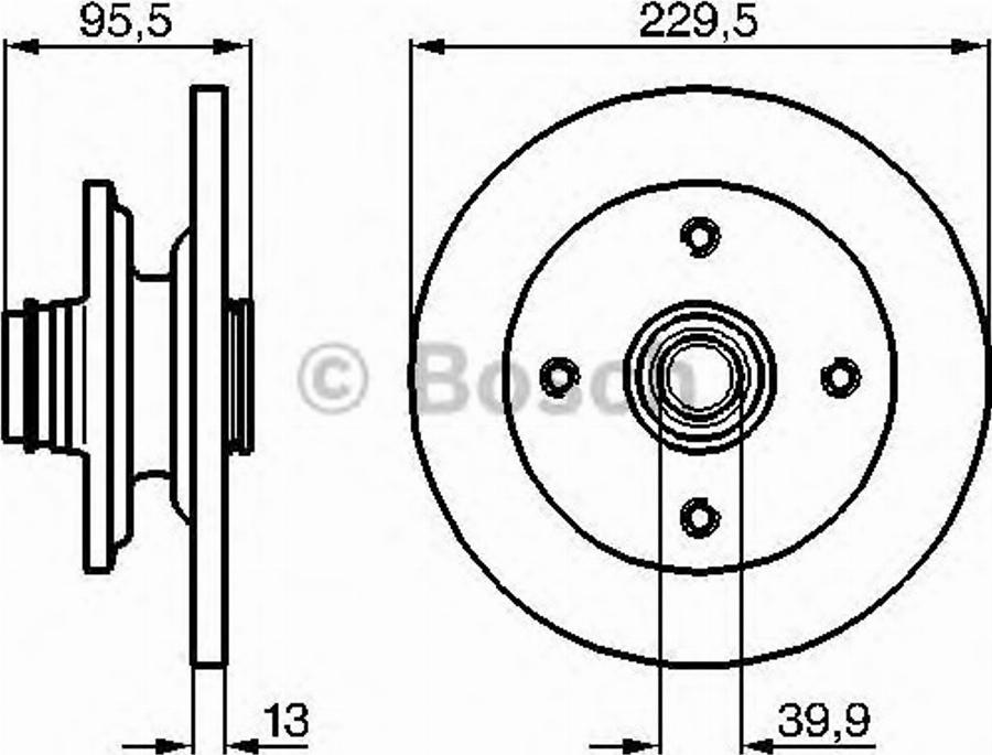 BOSCH 0986478804 - Bremžu diski www.autospares.lv