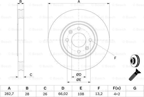 BOSCH 0 986 478 831 - Тормозной диск www.autospares.lv