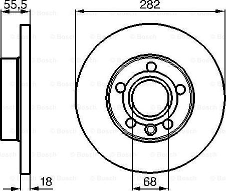 BOSCH 0 986 479 B54 - Тормозной диск www.autospares.lv