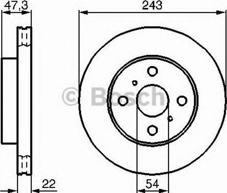 BOSCH 0986478383 - Bremžu diski www.autospares.lv