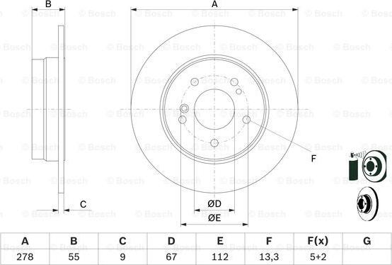 BOSCH 0 986 478 325 - Bremžu diski www.autospares.lv