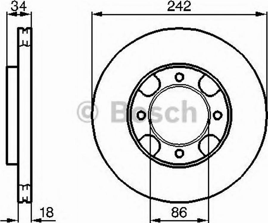 BOSCH 0986478254 - Bremžu diski autospares.lv