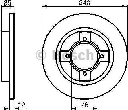 BOSCH 0 986 478 261 - Тормозной диск www.autospares.lv