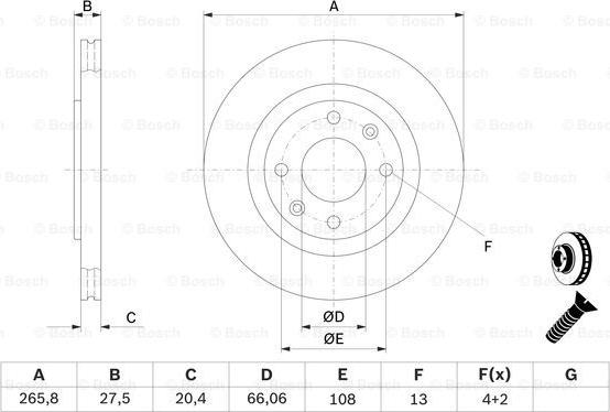 BOSCH 0 986 479 B27 - Bremžu diski autospares.lv