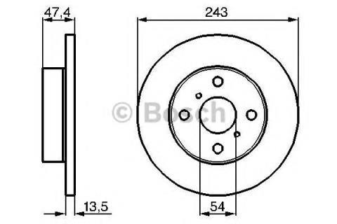 BOSCH 0986478222 - Bremžu diski www.autospares.lv