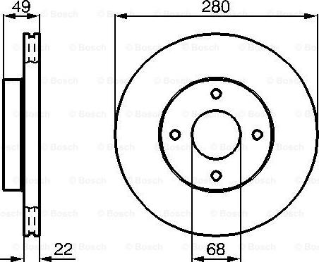 BOSCH 0 986 478 728 - Bremžu diski autospares.lv