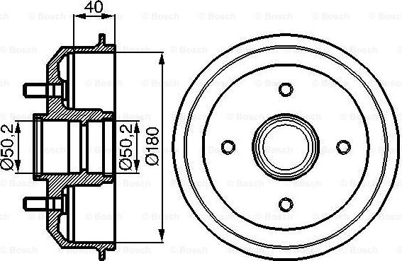 BOSCH 0 986 477 099 - Тормозной барабан www.autospares.lv