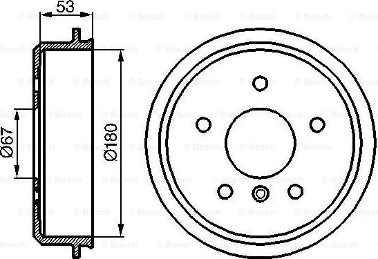 BOSCH 0 986 477 096 - Bremžu trumulis www.autospares.lv