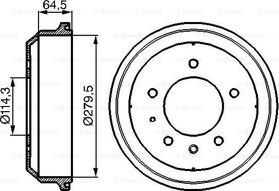 BOSCH 0 986 477 093 - Bremžu trumulis autospares.lv