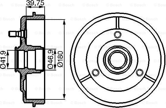 BOSCH 0 986 477 097 - Bremžu trumulis www.autospares.lv