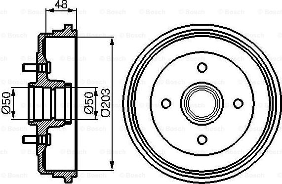 BOSCH 0 986 477 049 - Bremžu trumulis www.autospares.lv