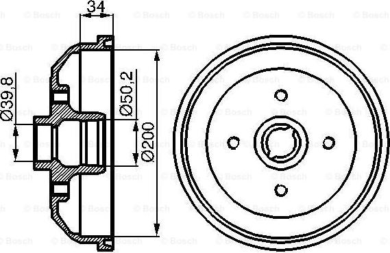 BOSCH 0 986 477 040 - Brake Drum www.autospares.lv