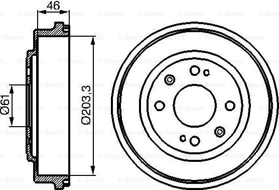 BOSCH 0 986 477 059 - Bremžu trumulis www.autospares.lv