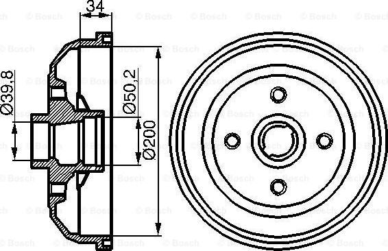 BOSCH 0 986 477 056 - Bremžu trumulis www.autospares.lv