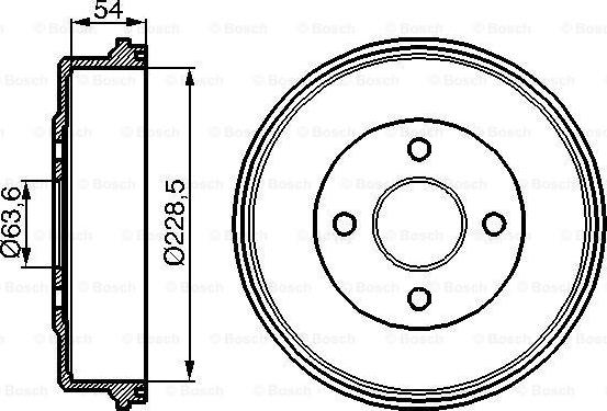 BOSCH 0 986 477 051 - Bremžu trumulis www.autospares.lv