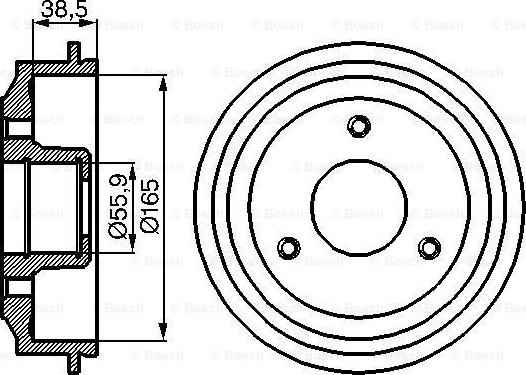 BOSCH 0 986 477 066 - Тормозной барабан www.autospares.lv